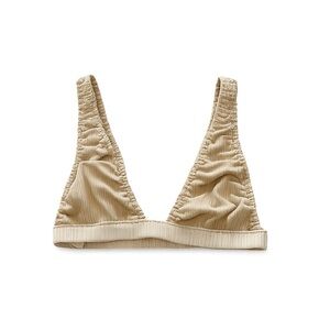 Free People Womens Ribbed Bralette Size Small NWT Triangle Bra Festival Lounge
